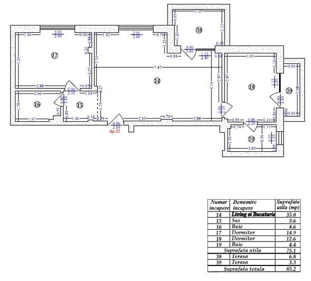Apartament cu 3 camere decomandat în Colentina