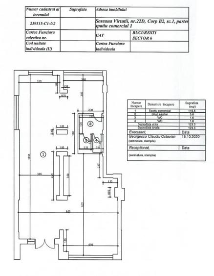 Spațiu comercial, de 123.30000305176 mp, în Virtuții