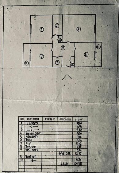 Apartament cu 3 camere decomandat în Ozana