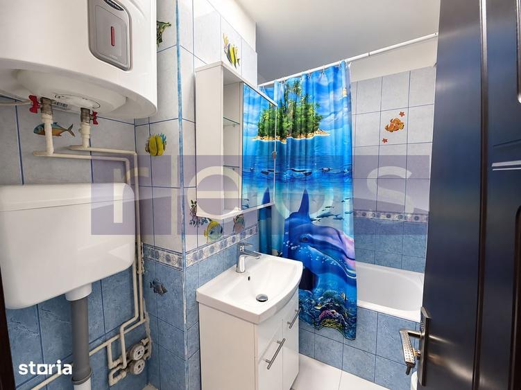 Apartament cu 2 camere semidecomandat, mobilat în Tei