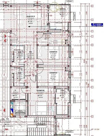 Apartament 4 camere, 100.1 mp - Via Carmina Domus S4 - 1