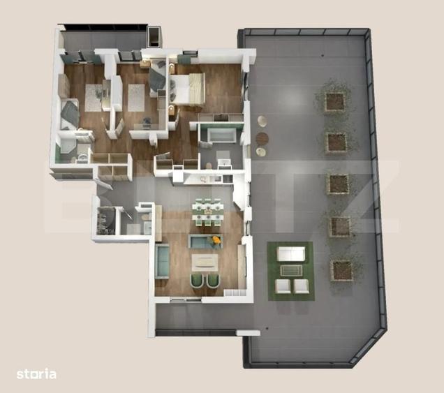 Apartament cu 4 camere în Central