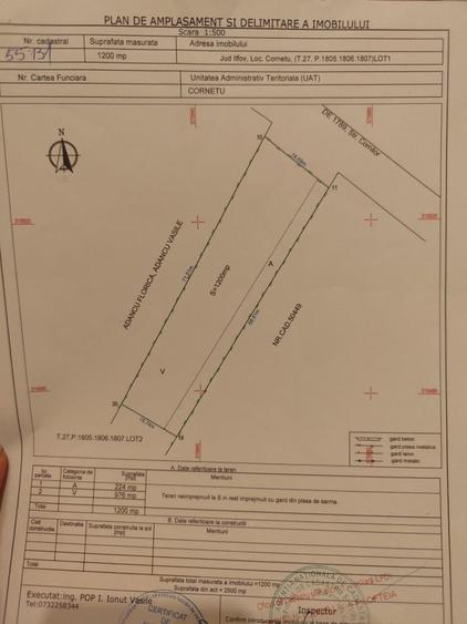Teren 1200 mp str. Cornilor, Cornetu - 4