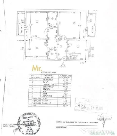 Apartament cu 3 camere decomandat în Găvana