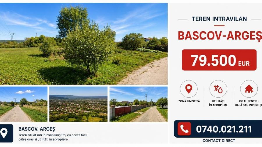 Teren intravilan de 2000 mp, în Bascov