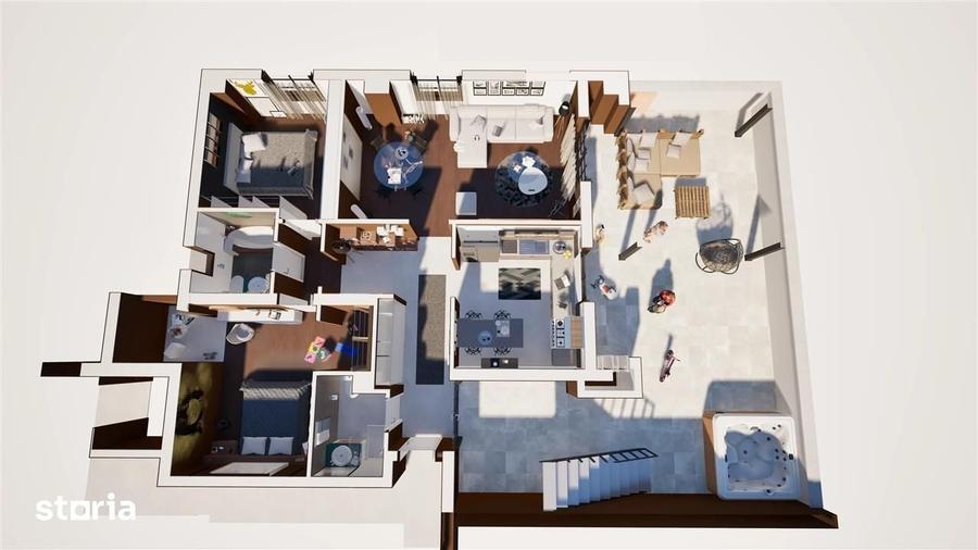 Apartament cu 4 camere decomandat în Central