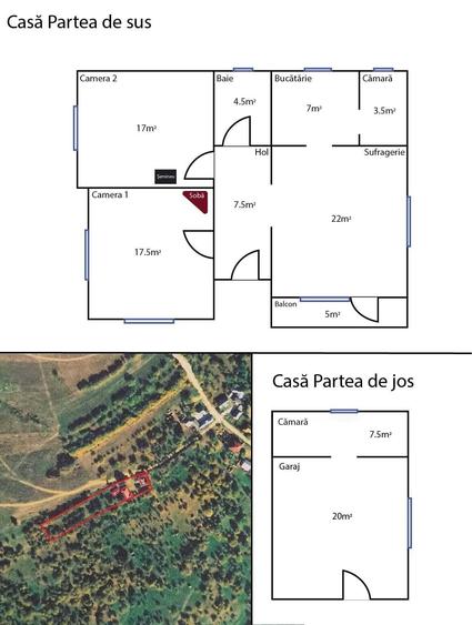 Casă cu 3 camere în Frâncenii Boiului