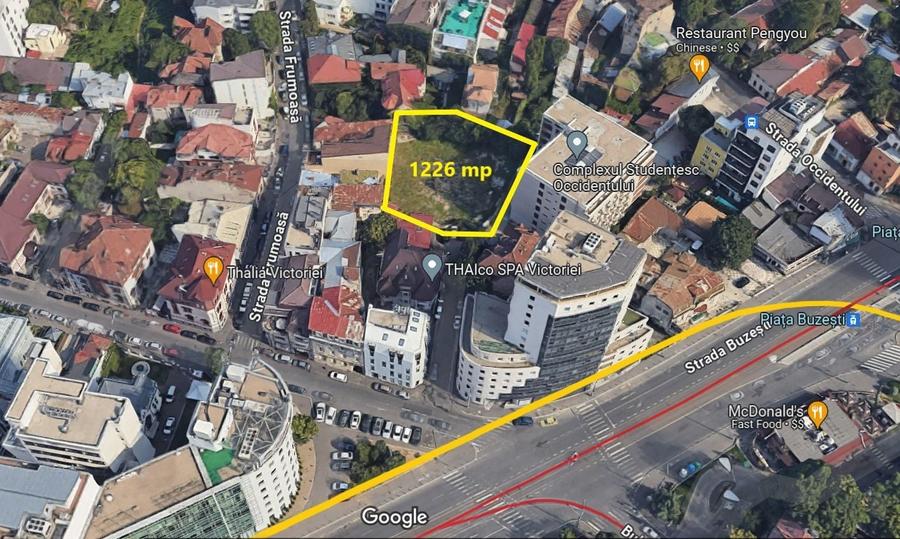 Teren Construcții intravilan de 1226 mp, în P-ța Victoriei