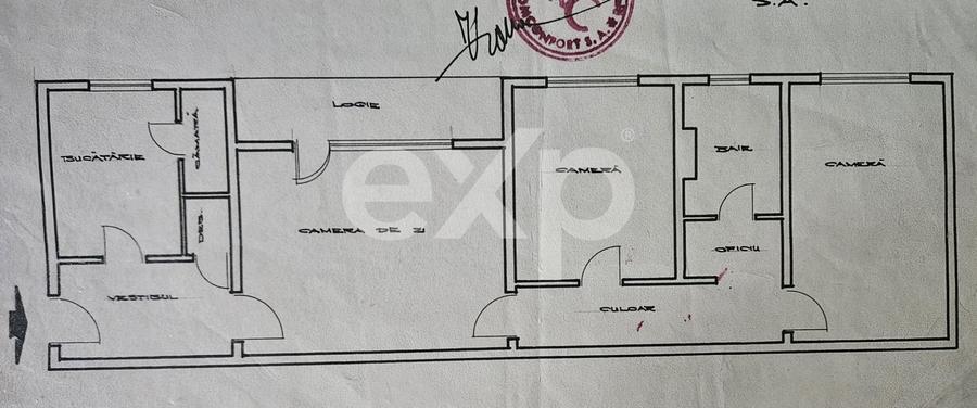 Apartament cu 3 camere semidecomandat în Berceni
