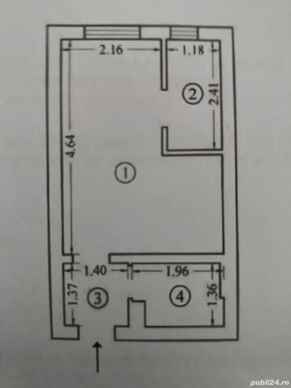 Garsonieră nedecomandată în Poarta 6