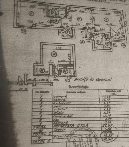 Apartament cu 3 camere semidecomandat în Iancului