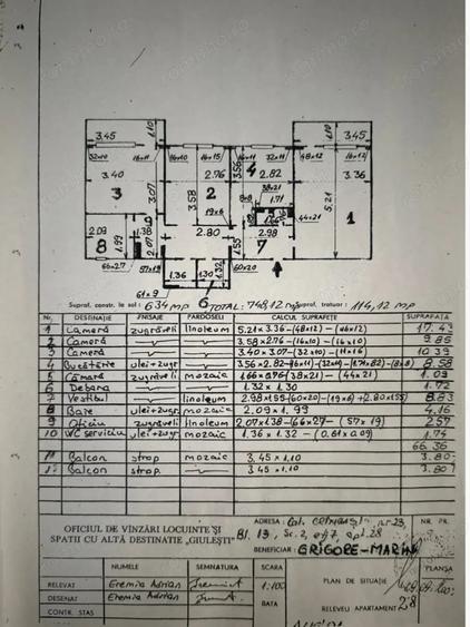Apartament 3 camere de vanzare Cranga?i 75 mp bloc 1982 - 5