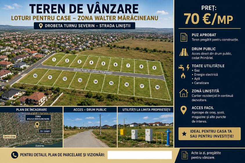 Teren Construcții intravilan de 600 mp, în Aluniș