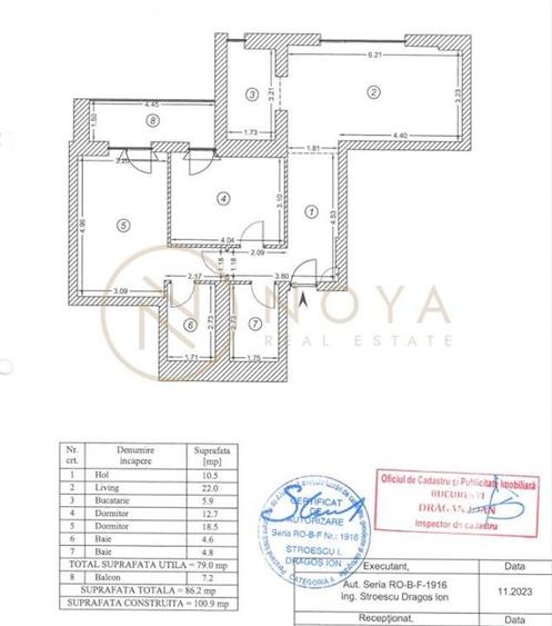 Apartament cu 3 camere decomandat, mobilat în Cotroceni