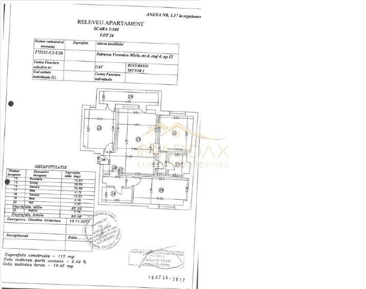 Apartament cu 3 camere decomandat, mobilat în Banu Manta