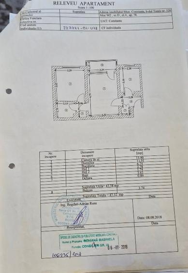 Apartament cu 2 camere semidecomandat, mobilat în Tomis III