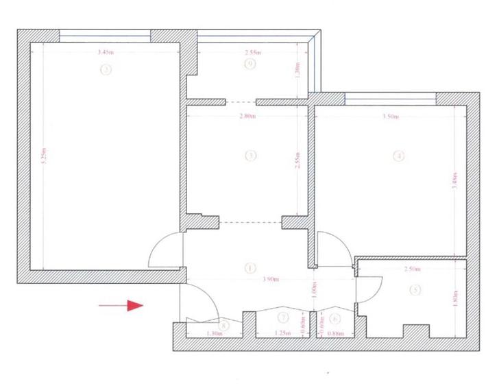 Apartament 2 camere, decomandat, Paltinis (ID:T538) - 1