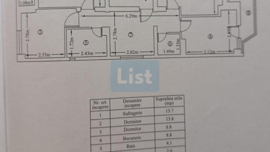 Apartament cu 3 camere decomandat în Siderurgiștilor