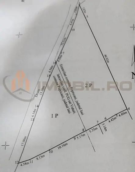 Teren de 1250 mp, în Vulturi