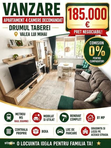 Vanzare - 4 camere - Drumul Taberei - Metrou Raul Doamnei - mobilat - 8