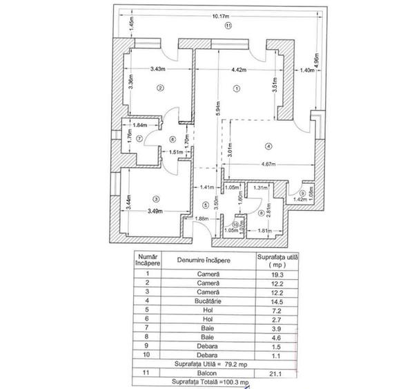 Apartament cu 3 camere decomandat, mobilat în Herăstrău