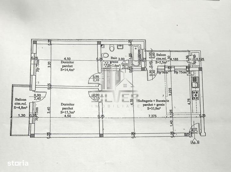 Apartament cu 3 camere, mobilat în Florești — fotografia 3