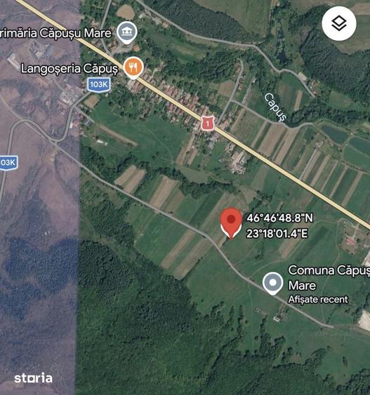 Teren de 2000 mp, în Căpușu Mare