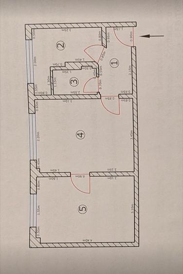 Apartament cu 2 camere nedecomandat în Astra