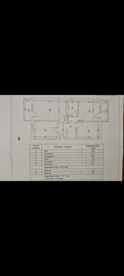 Apartament cu 3 camere decomandat în Sud