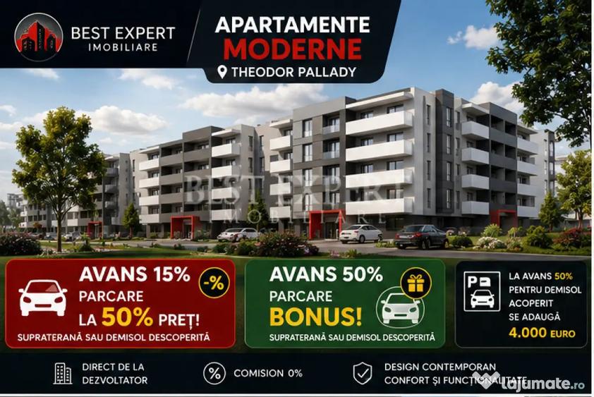 Apartament 2 Camere Premium | Th Pallady| La avans 50% Parc - 1