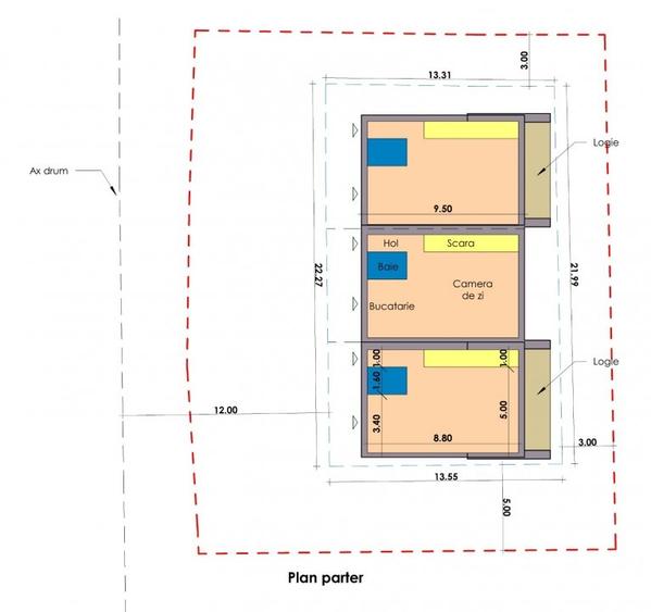 Teren Construcții intravilan de 737 mp, în Exterior Vest