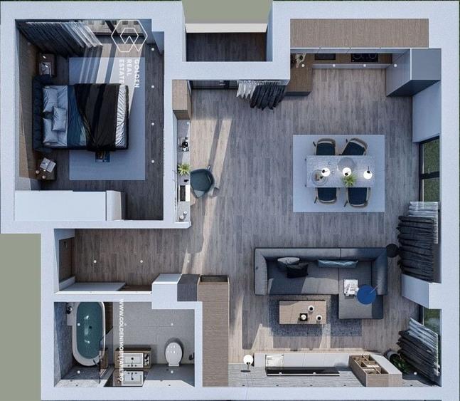 Apartament nou, 2 camere, Calea Torontalului-Comision  0% - 14