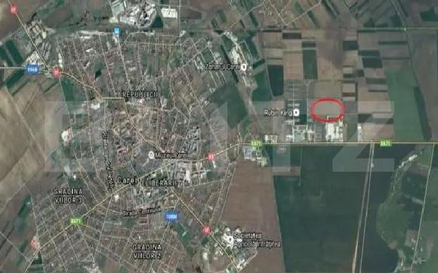 Teren Construcții intravilan de 108780 mp, în Exterior Vest