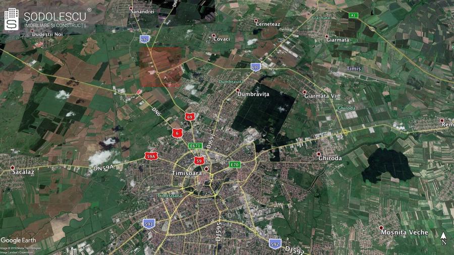 Teren Construcții intravilan de 3644 mp, în Nord-Vest