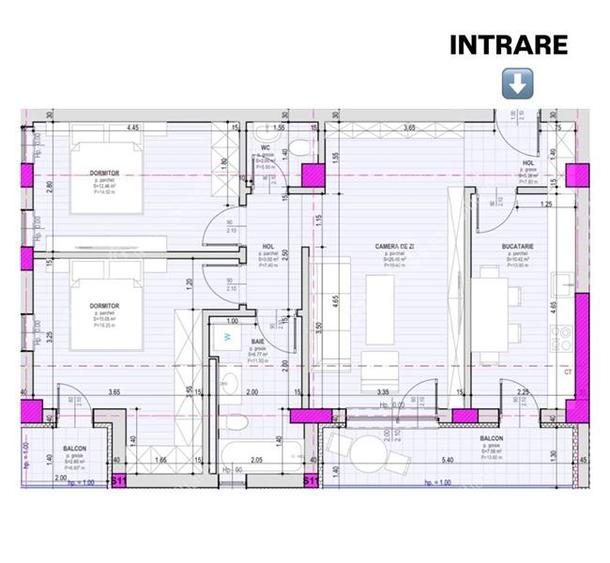 Apartament la cheie cu 3 camere 2 bai 2 balcoane parcare zona Brana - 9