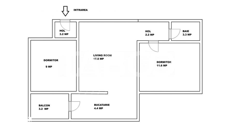 Apartament cu 3 camere semidecomandat în Mihai Viteazul
