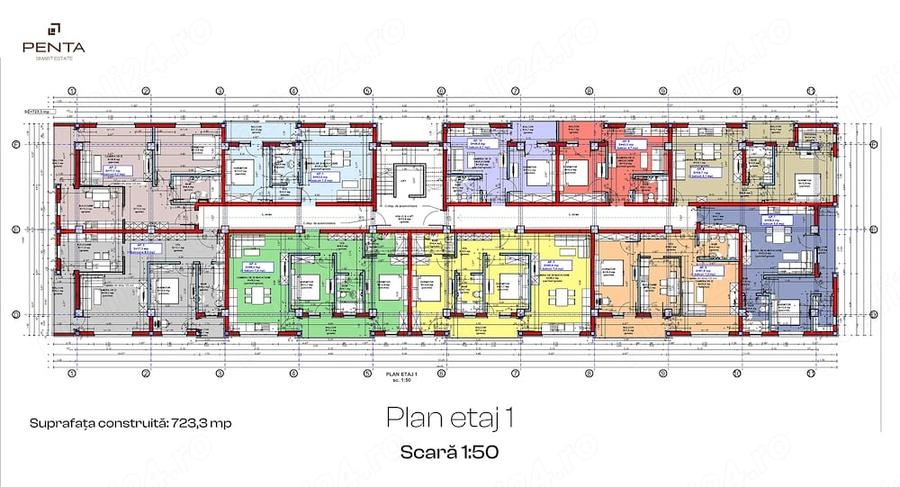 Apartament cu 2 camere decomandat în Central