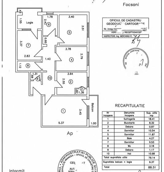 Apartament cu 4 camere decomandat în Ultracentral