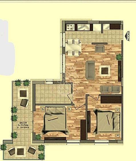 Apartament cu 3 camere decomandat în Nord