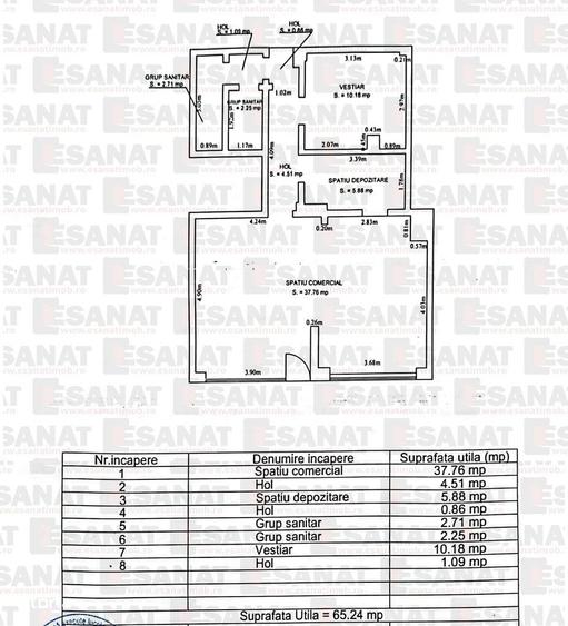 Spațiu comercial, de 64 mp, în Central