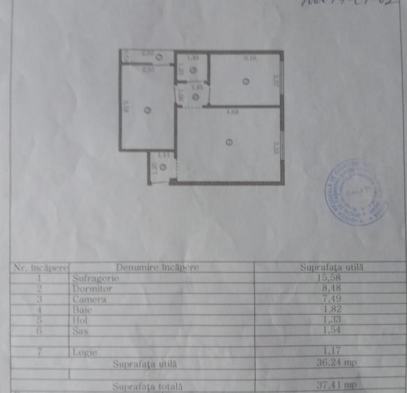 Apartament cu 2 camere semidecomandat în Micro 40