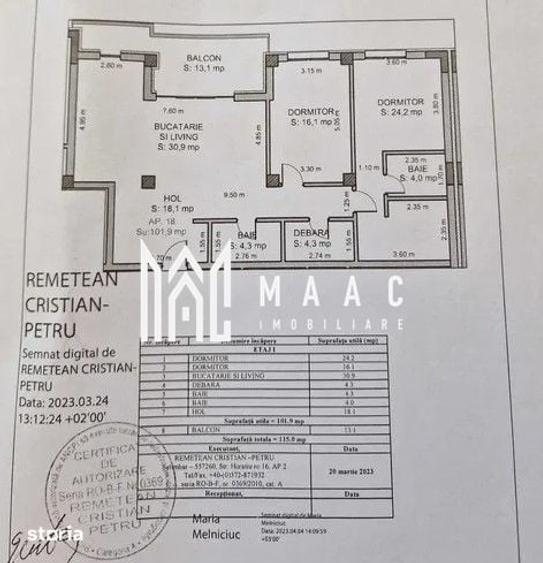 Apartament cu 3 camere în Lazaret