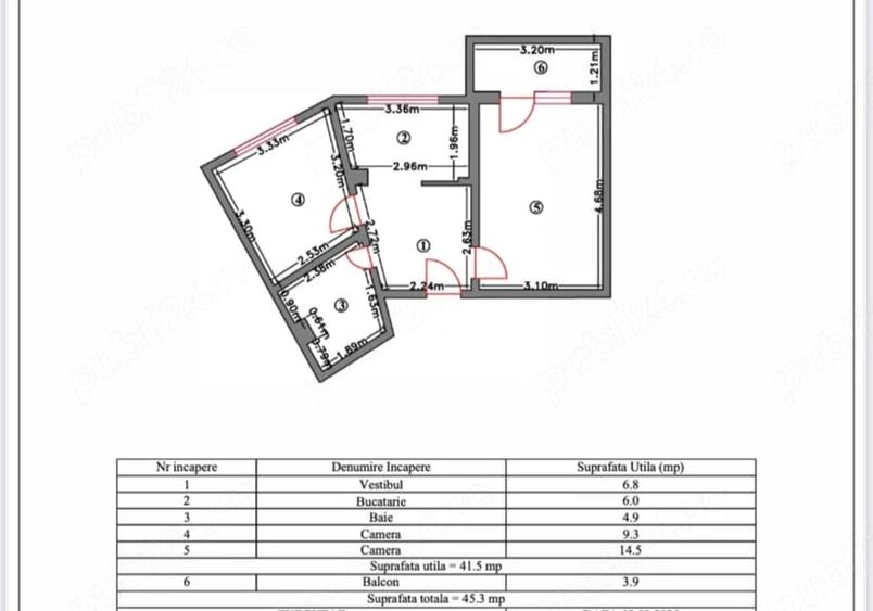 Apartament cu 2 camere decomandat în Mănăștur