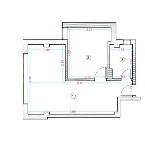 Apartament cu 2 camere semidecomandat în Florești — fotografia 2