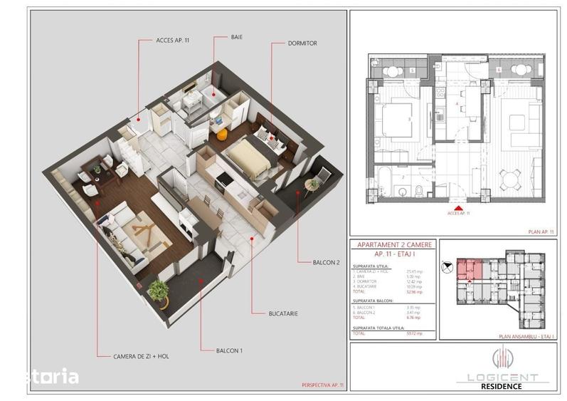 Apartament cu 2 camere decomandat în Central