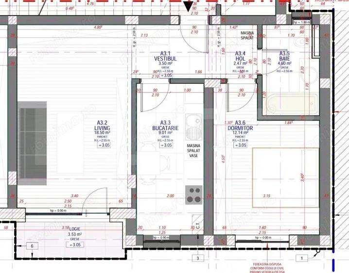 Apartament 2 camere, 50 mp, zona Mehala - 5