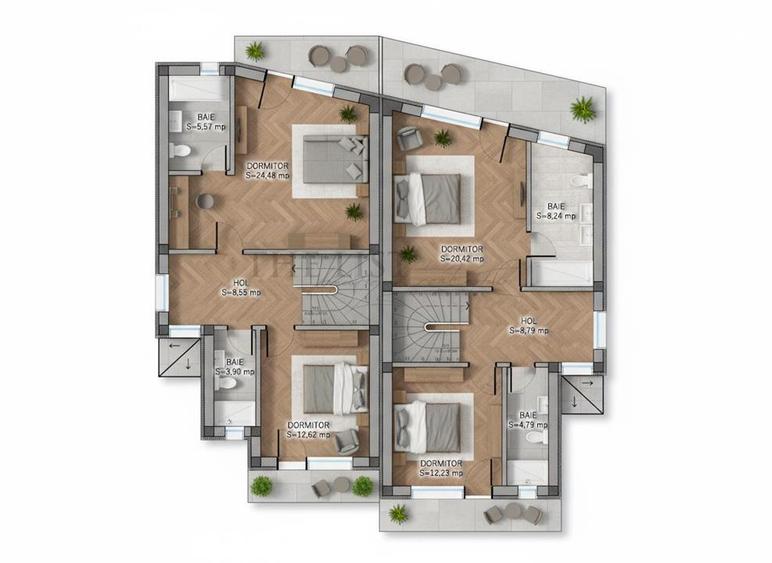Casă cu 5 camere cu Teren 210 Mp în Exterior Nord