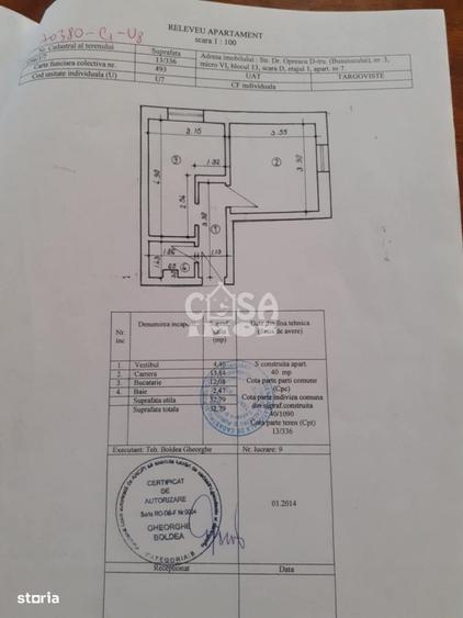 Garsonieră decomandată în Micro 6