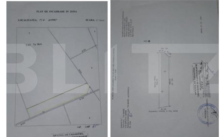 Teren Construcții extravilan de 50700 mp, în Exterior Sud