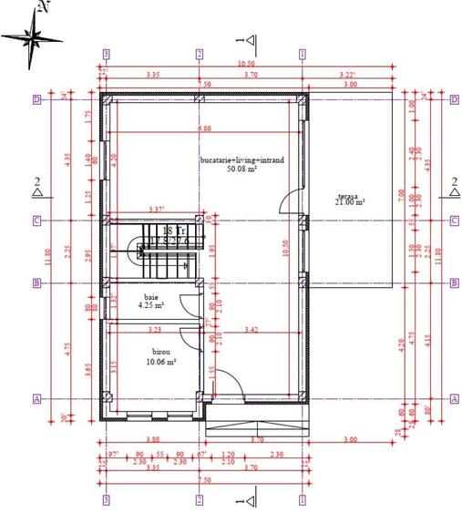 Casă cu 4 camere cu Teren 443 Mp în Balotești